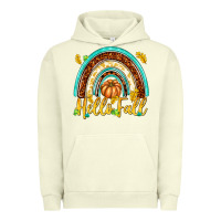 Pigment Pistachio Hello Fall with Rainbow Urban Hoodie - texasbilliewilder