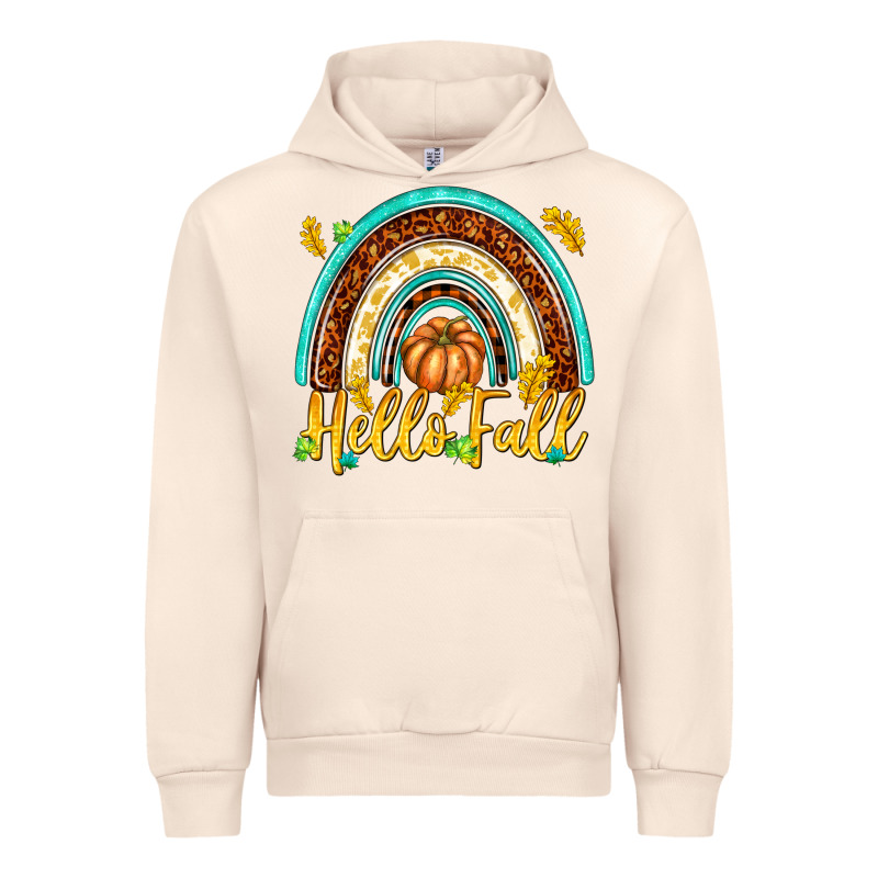 Hello Fall With Rainbow Urban Hoodie by texasbilliewilder | Teevron