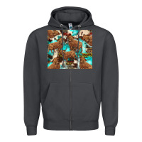 Smoke astec cowhide highlands cow Zipper Hoodie - BarkalooDesign