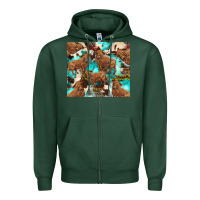 Sports Green astec cowhide highlands cow Zipper Hoodie - BarkalooDesign