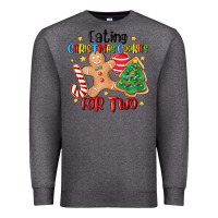 Charcoal Heather eating christmas cookies for two Premium Sweatshirt - MaliasSmallBusiness