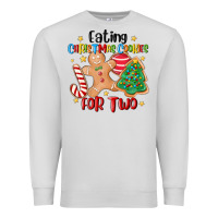 Dove Grey eating christmas cookies for two Premium Sweatshirt - MaliasSmallBusiness