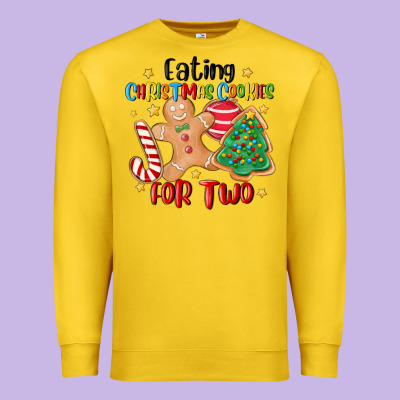Eating Christmas Cookies For Two Premium Sweatshirt Designed By Maliassmallbusiness