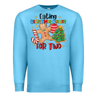 Ocean Blue eating christmas cookies for two Premium Sweatshirt - MaliasSmallBusiness