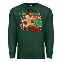 Sports Green eating christmas cookies for two Premium Sweatshirt - MaliasSmallBusiness