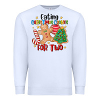 White eating christmas cookies for two Premium Sweatshirt - MaliasSmallBusiness