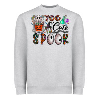 Heather Grey too cute to spook Heavyweight Sweatshirt - CowhideDigitalArt