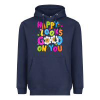 Navy happy looks good on you Heavyweight Hoodie - NancyCooperArtShop