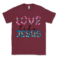 Burgundy love like jesus Classic Tee - JahusDesignShop