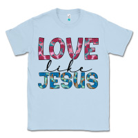 Dusty Blue love like jesus Classic Tee - JahusDesignShop