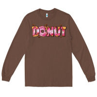 Chestnut donut with donut and hearts Long Sleeve Tee - AdoDesignShop