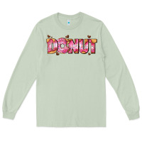 Matcha donut with donut and hearts Long Sleeve Tee - AdoDesignShop
