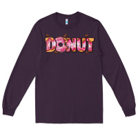 Plum donut with donut and hearts Long Sleeve Tee - AdoDesignShop