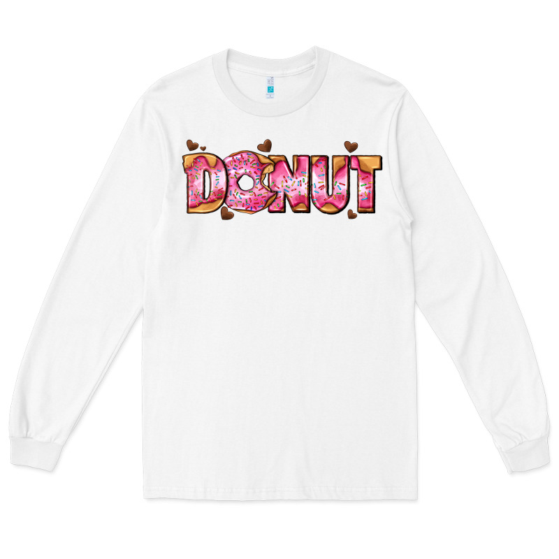 Donut With Donut And Hearts Long Sleeve Tee by AdoDesignShop | Teevron