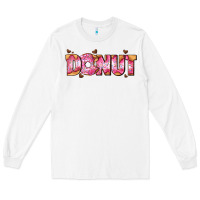 White donut with donut and hearts Long Sleeve Tee - AdoDesignShop