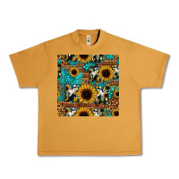 Peanut Butter sunflower cowhide mom seamless pattern Urban Heavy Tee - HRA Design Shop