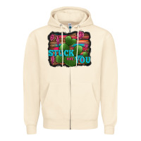 Sandshell stuck on you heart cactus serape leopard background Zipper Hoodie - Jasminsmagicworld