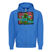 True Royal stuck on you heart cactus serape leopard background Zipper Hoodie - Jasminsmagicworld