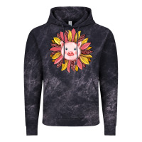 Cloud Black pig sunflower Vintage Hoodie - RanaPortraitStore