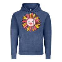 Vintage Denim pig sunflower Vintage Hoodie - RanaPortraitStore