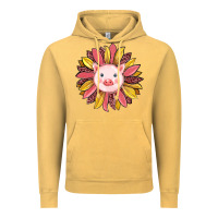 Vintage Mustard pig sunflower Vintage Hoodie - RanaPortraitStore