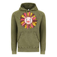 Vintage Olive pig sunflower Vintage Hoodie - RanaPortraitStore