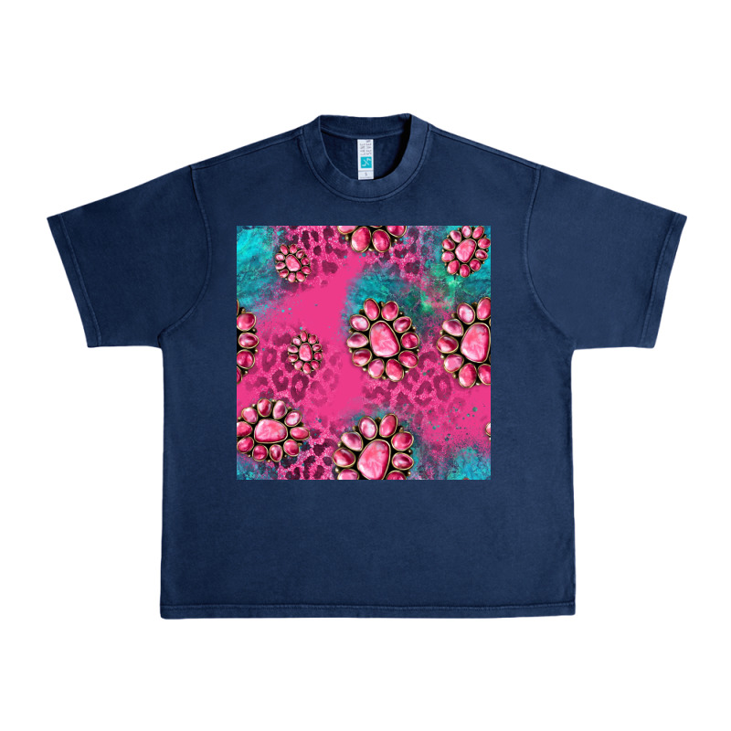 Pink Turquoise Gemstoes Seamless Pattern Urban Heavy Tee by HRA Design Shop | Teevron