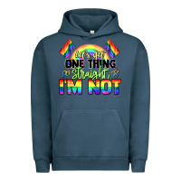Pigment Midnight Navy Let's get one thing straight i'm not Pride LGBTQ+ Urban Hoodie - NancyCooperArtShop