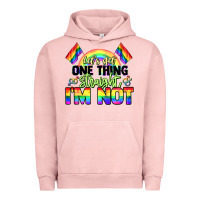 Pigment Salmon Let's get one thing straight i'm not Pride LGBTQ+ Urban Hoodie - NancyCooperArtShop