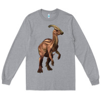 Heather Grey parasaurolophus Long Sleeve Tee - Artiststas