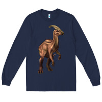 Navy parasaurolophus Long Sleeve Tee - Artiststas