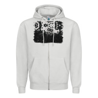 Dove Grey cowhide background Zipper Hoodie - BarkalooDesign