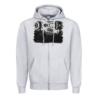 Heather Grey cowhide background Zipper Hoodie - BarkalooDesign