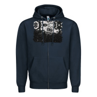 Navy cowhide background Zipper Hoodie - BarkalooDesign