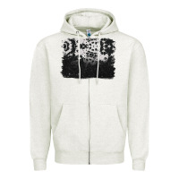 Oatmeal Heather cowhide background Zipper Hoodie - BarkalooDesign