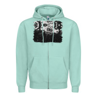 Seafoam cowhide background Zipper Hoodie - BarkalooDesign