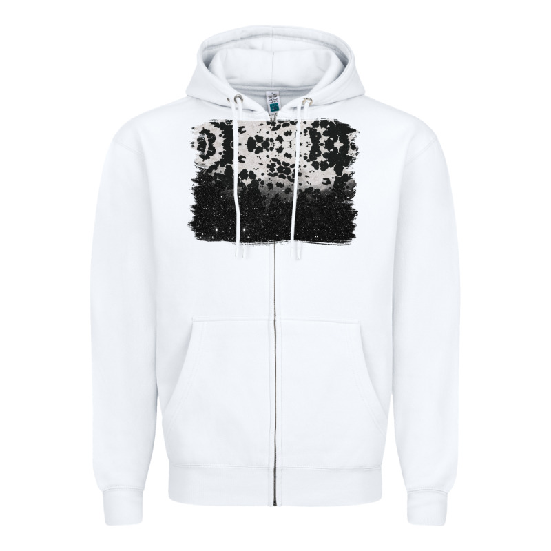 Cowhide Background Zipper Hoodie by BarkalooDesign | Teevron