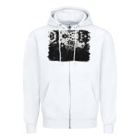 White cowhide background Zipper Hoodie - BarkalooDesign