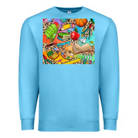 Ocean Blue school elements Premium Sweatshirt - NancyCooperArtShop