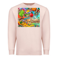 Pale Pink school elements Premium Sweatshirt - NancyCooperArtShop