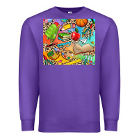 Purple school elements Premium Sweatshirt - NancyCooperArtShop