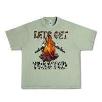 Oil Green lets get toasted Urban Heavy Tee - CowhideDigitalArt