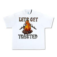White lets get toasted Urban Heavy Tee - CowhideDigitalArt