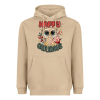Mushroom happy owlidays Heavyweight Hoodie - MaliasSmallBusiness