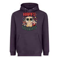 Plum happy owlidays Heavyweight Hoodie - MaliasSmallBusiness