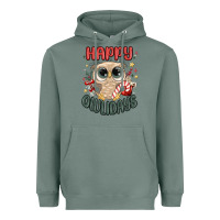 Sage happy owlidays Heavyweight Hoodie - MaliasSmallBusiness