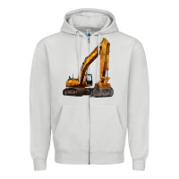 Dove Grey excavator Zipper Hoodie - LillyAllenDesigns