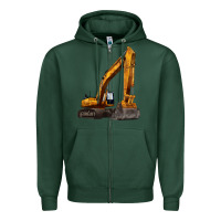 Sports Green excavator Zipper Hoodie - LillyAllenDesigns