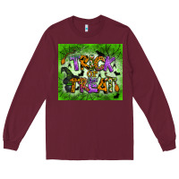 Burgundy trick or treat tumbler Long Sleeve Tee - BundleAndBundleShop