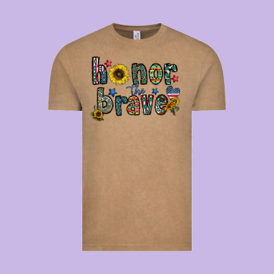 Honor The Brave Vintage Tee Designed By Cowhidedigitalart